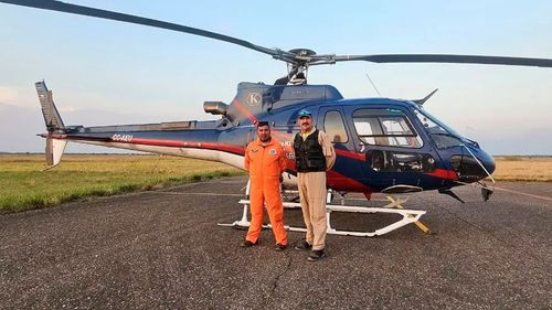 Helicóptero chileno se suma a la lucha contra incendios en Bolivia