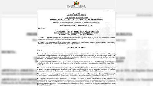 Promulgan ley que modifica el sistema de transmisión de resultados electorales