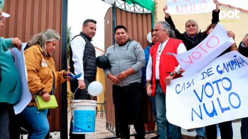 Evistas abren tercera casa de campaña por voto nulo en Santa Cruz