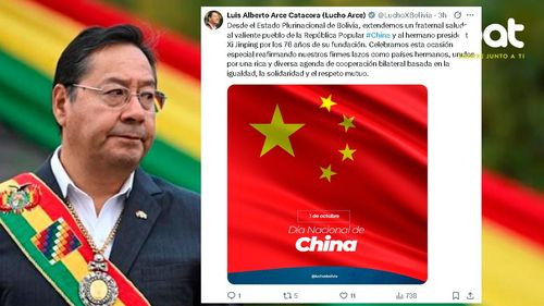 Arce felicita a la República Popular China por sus 76 años de fundación y reafirma cooperación bilateral