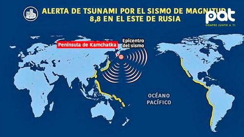 Chile evacúa a más de un millón de personas por alerta de tsunami tras sismo en Rusia