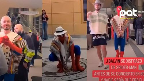 J Balvin sorprende en Boston al disfrazarse de Spiderman y ser ignorado por los fanáticos