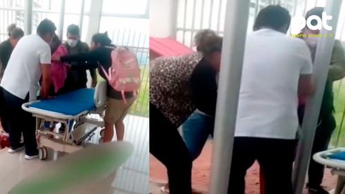 Satélite Norte: Joven madre da a luz en el piso de un centro de salud y su bebé cae al suelo