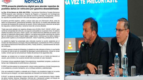 YPFB presenta plataforma digital para atender reportes por daños en vehículos
