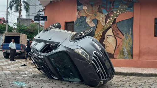 Accidente en la Intersección de las Calles Warnes y Tarija, Santa Cruz 