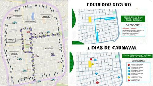 Plan Carnaval: seguridad y controles en el centro cruceño para los tres días de mojazón