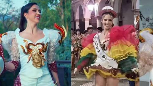 Reinas de belleza deslumbran en la Entrada de Urkupiña junto a Caporales ELFEC