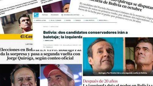 Los medios internacionales los resultados de las elecciones en Bolivia