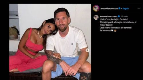 &quot;Feliz cumpleaños viejito gruñón&quot;, la felicitación de Antonela a Messi por sus 38 años