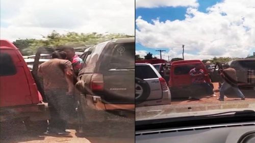 Dirigente evista protagonizó una pelea tras ser insultado mientras hacía fila por combustible
