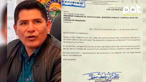 Senador del MAS da marcha atrás y retira proyecto de prórroga de mandatos