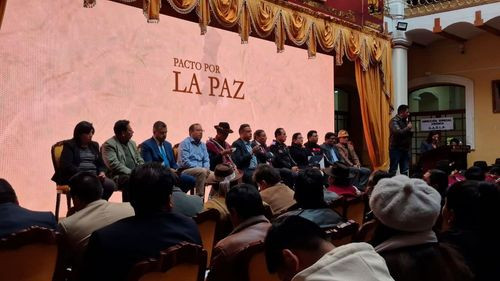 Gobernador convoca a un “Pacto por la Paz” para impulsar el desarrollo del departamento de La Paz