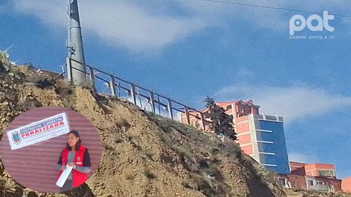 Subalcaldía del distrito 1 paraliza obra ilegal peligrosa en las alturas de El Allto