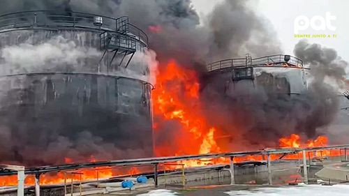 Ucrania atacó un depósito de petróleo en la región rusa de Rostov