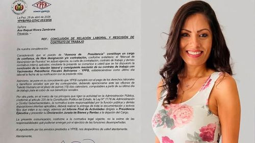 Retiran a asesora de YPFB