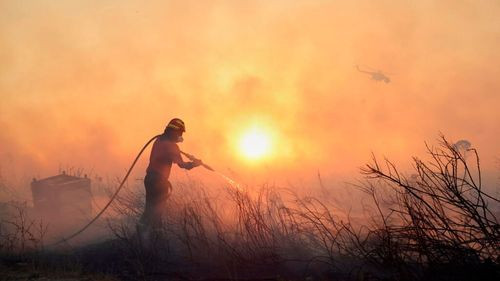 Grecia combate una catástrofe  ambiental: incendios arrasan  bosques e infraestructuras