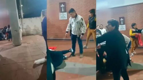 Batalla campal en iglesia de Tucumán interrumpe misa y ni el cura logró frenarla