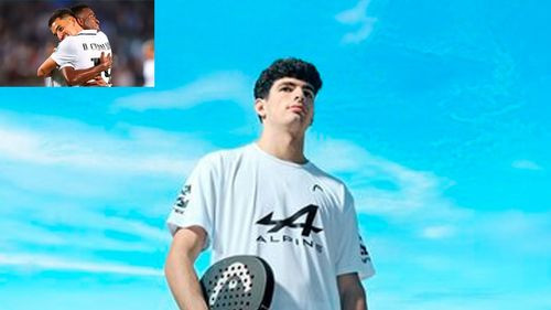 Vinicius sigue loco por el pádel y  ‘reta’ a Arturo Coello junto a  Ceballos
