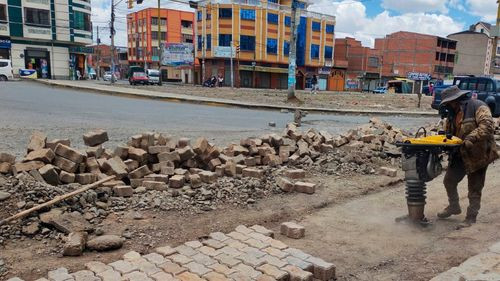 Plan Cero Baches mejora la avenida Litoral en El Alto