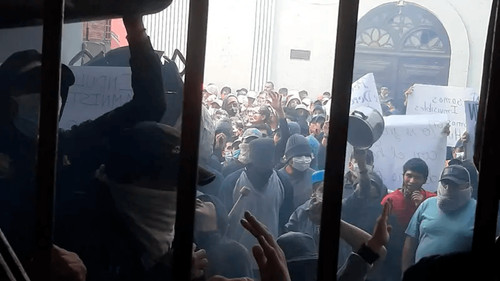  Protesta de reos en la cárcel de San Pedro por falta de pago de prediarios 