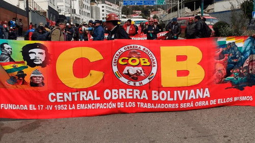 COB marcha en el centro de La Paz y cumple 11 días de movilizaciones contra el DS 5503