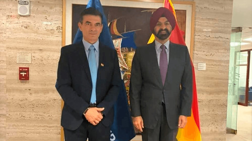  Rodrigo Paz se reúne con el presidente del Banco Mundial