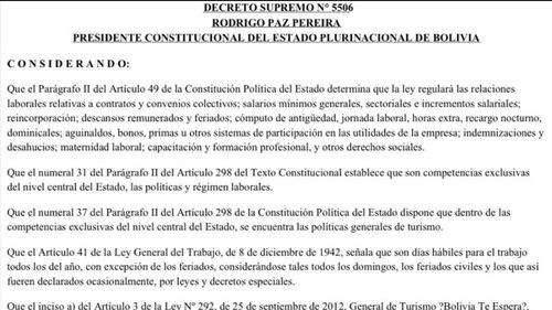 Gobierno declara feriado nacional el 26 de diciembre para impulsar el turismo