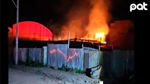 Depósito de garrafas con GLP se incendia en Desaguadero