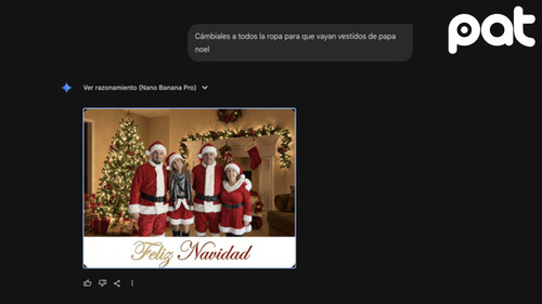 Crea felicitaciones navideñas grupales usando Gemini AI