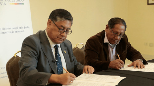 Fiscal General y Alcalde de Quillacollo firman convenios para fortalecer la seguridad ciudadana