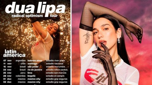 Dua Lipa llevará su Radical Optimism Tour a Latinoamérica en noviembre