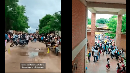 Temblor en Cotoca provoca colapso de techo en unidad educativa
