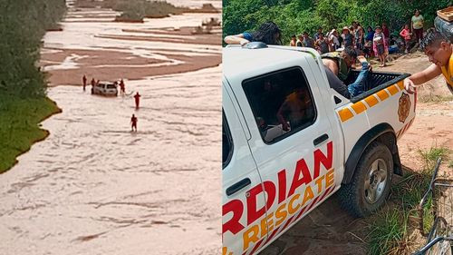 Tres jóvenes fueron rescatados en el río de la Angostura tras sufrir un accidente en El Torno